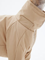 KNOWZA dog puffer suit in vibrant color, showcasing a cozy, insulated design for warmth during cold weather.