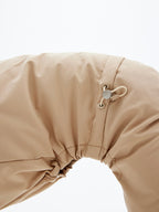 KNOWZA dog puffer suit in vibrant blue, featuring a warm, insulated design for cold weather protection.