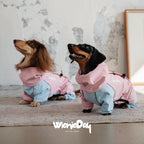 Waterproof Dachshund Raincoat Pink