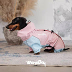 Waterproof Dachshund Raincoat Pink