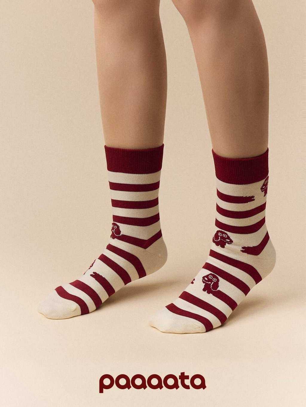 Unisex cotton socks by paaaata featuring a soft, comfortable fabric with a simple design, ideal for everyday wear.