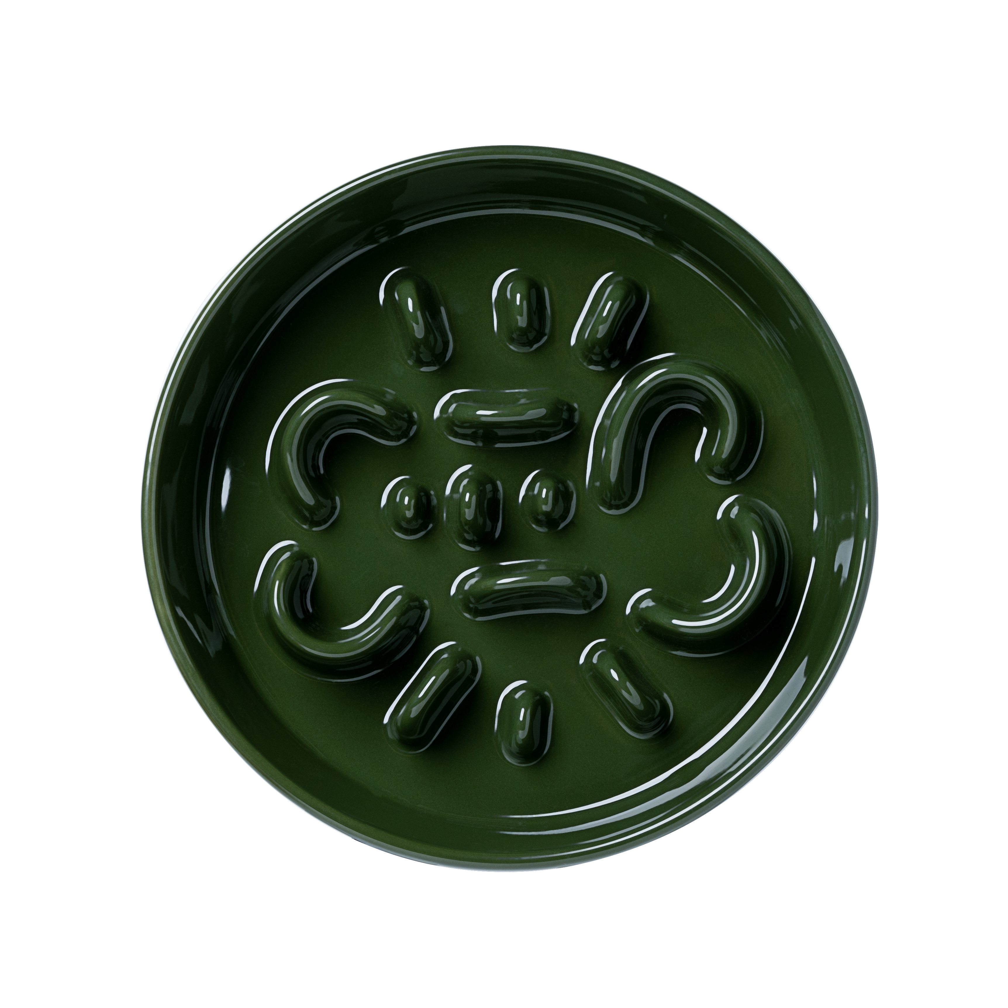 Round Slower feeder bowl Green