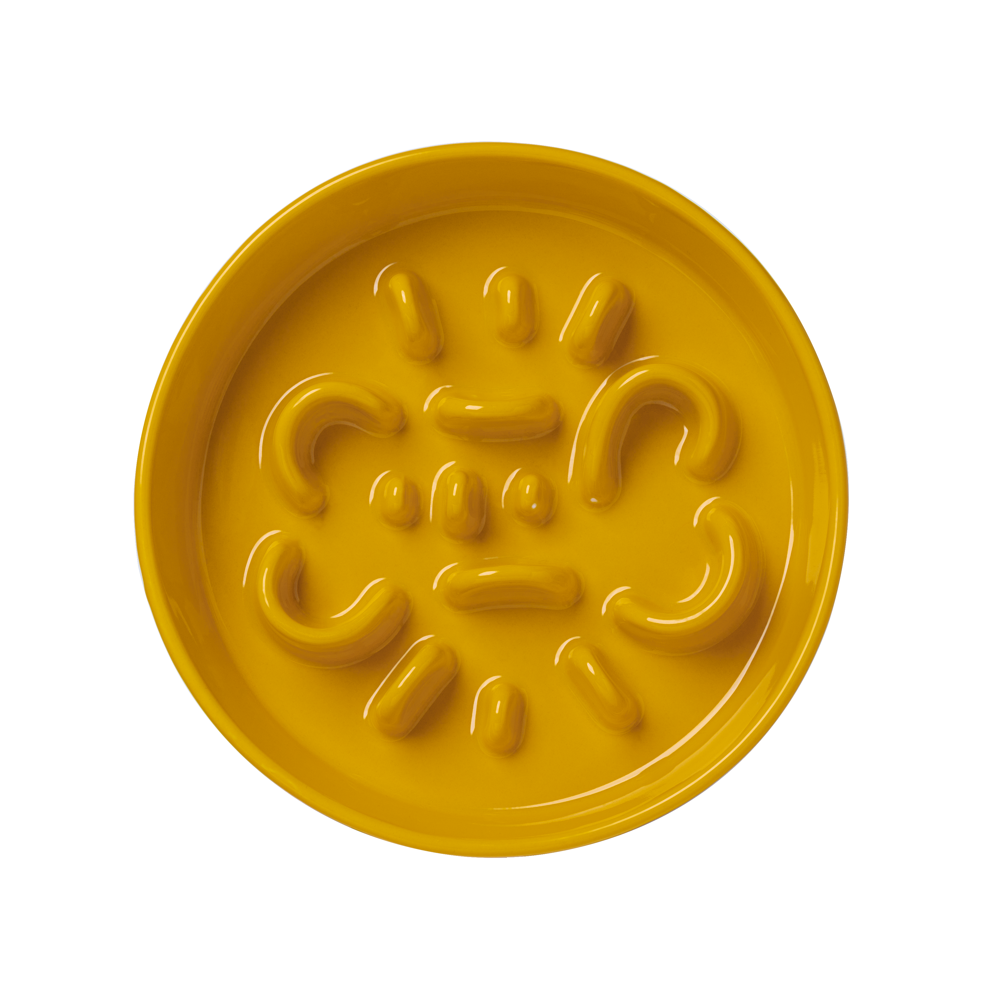 Round Slower feeder bowl Yellow