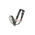 Product-only image of an adjustable no-pull dog head collar with nose loop and neck strap, size L, shown on a transparent background.