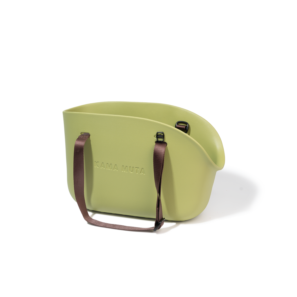 KAMA MUTA pet tote carrier bag with mesh sides and adjustable straps, designed for comfortable pet travel and transport.