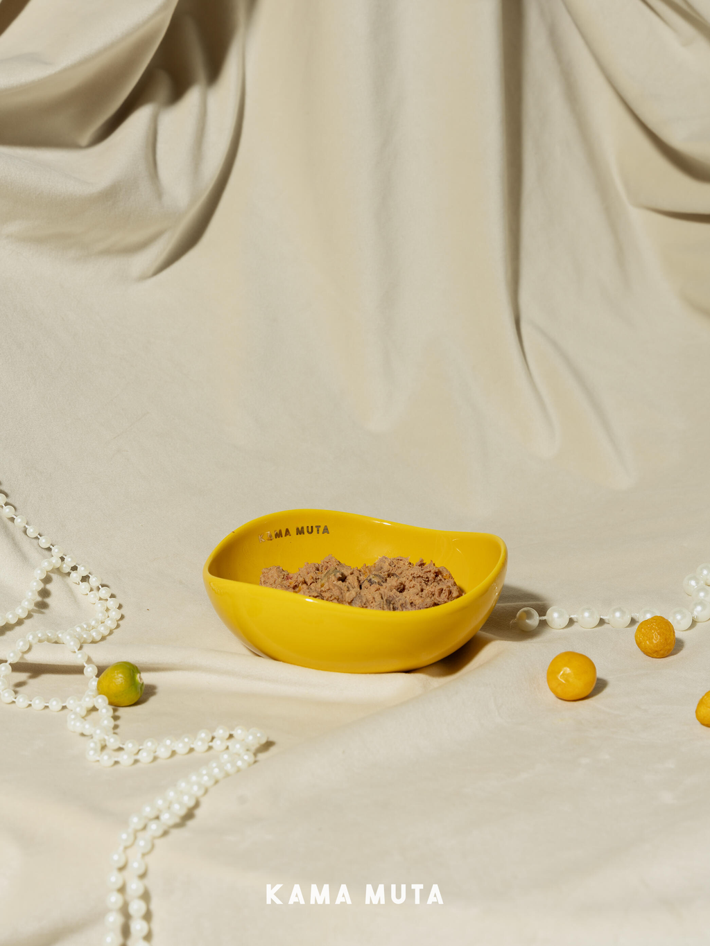 Easy-to-clean ceramic pet bowl suitable for wet food, featuring a smooth glazed surface and seamless one-piece design.