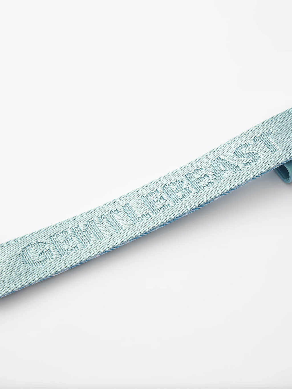 GENTLEBEAST mint blue short dog leash with sturdy handle and durable clip, ideal for walks and training.