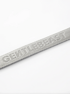 GENTLEBEAST silver short leash for dogs, showcasing durable material and a comfortable grip in a stylish design.