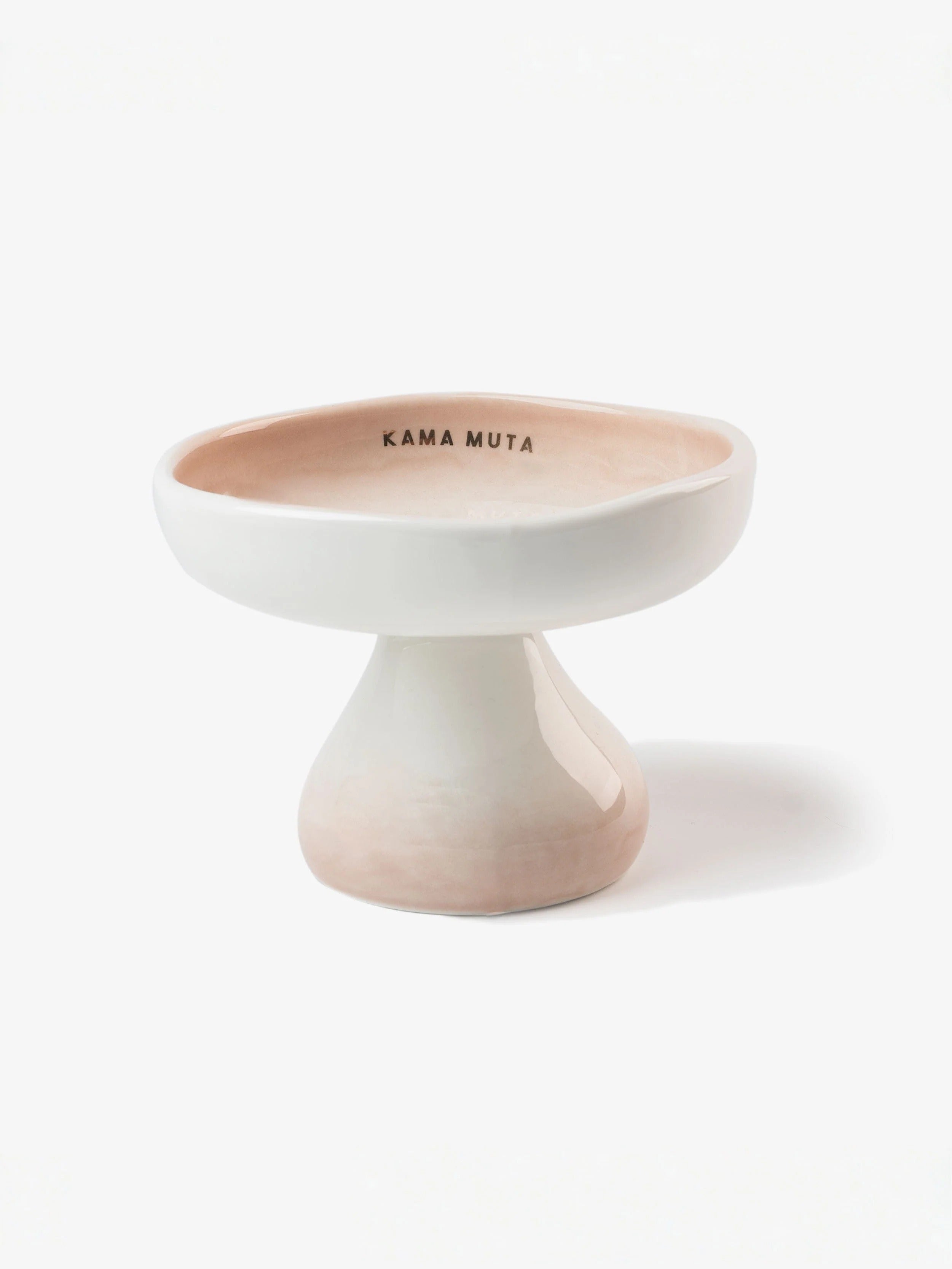 Mushroom-Style Elevated Ceramic Cat Bowl