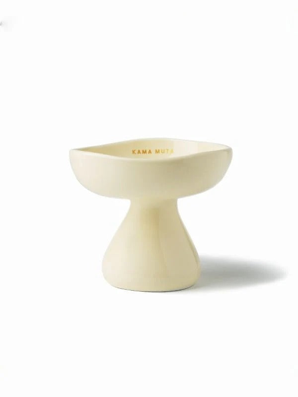 Mushroom-Style Elevated Ceramic Cat Bowl