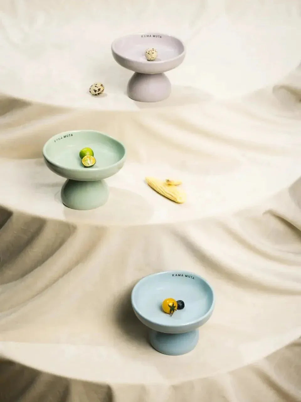 Mushroom-Style Elevated Ceramic Cat Bowl