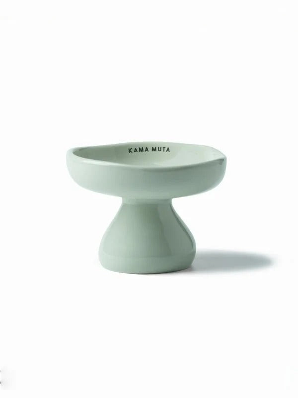 Mushroom-Style Elevated Ceramic Cat Bowl