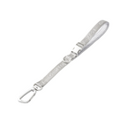 GENTLEBEAST silver dog short leash with sturdy handle and durable clasp, ideal for everyday walks.
