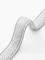 GENTLEBEAST silver short leash for dogs, featuring sturdy hardware and a comfortable grip, displayed on a light background.