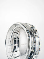 Layered cut details of a K9 crystal bowl, emphasizing depth, symmetry, and fine craftsmanship