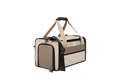 Structured pet airline travel bag shown on a transparent background, highlighting firm shape and balanced proportions.