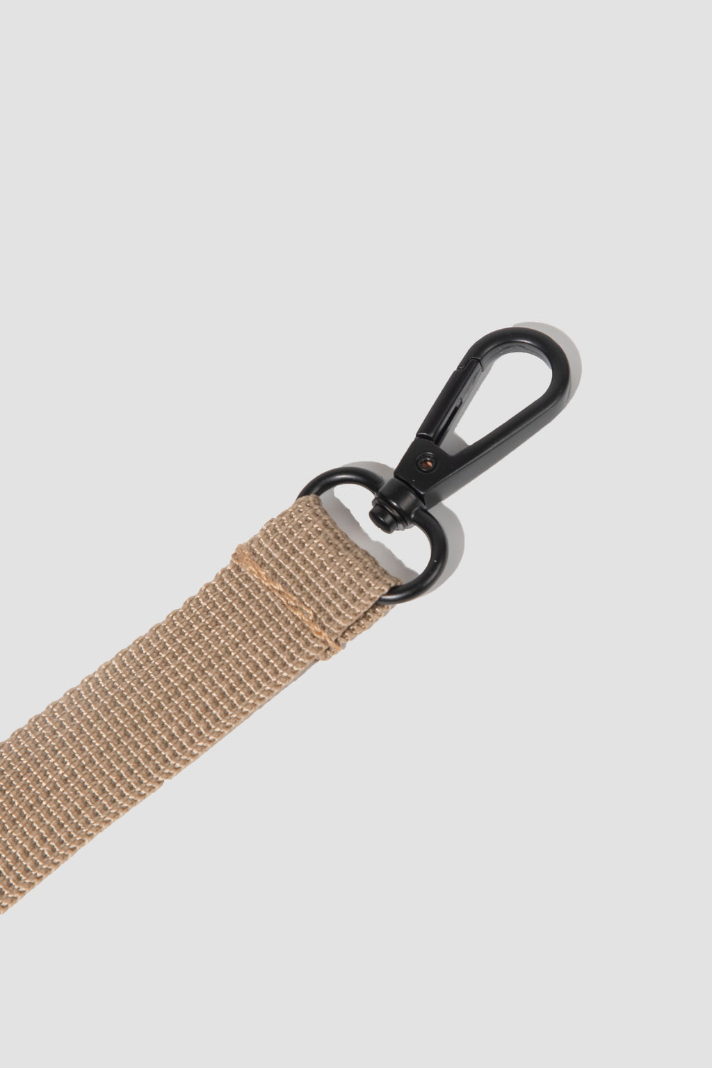 Close-up of the adjustable safety leash clip inside a pet tote carrier, designed to help prevent pets from jumping out.