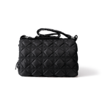 Black pet carrier on a white background