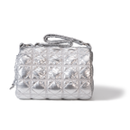 Silver dog carrier on a white background