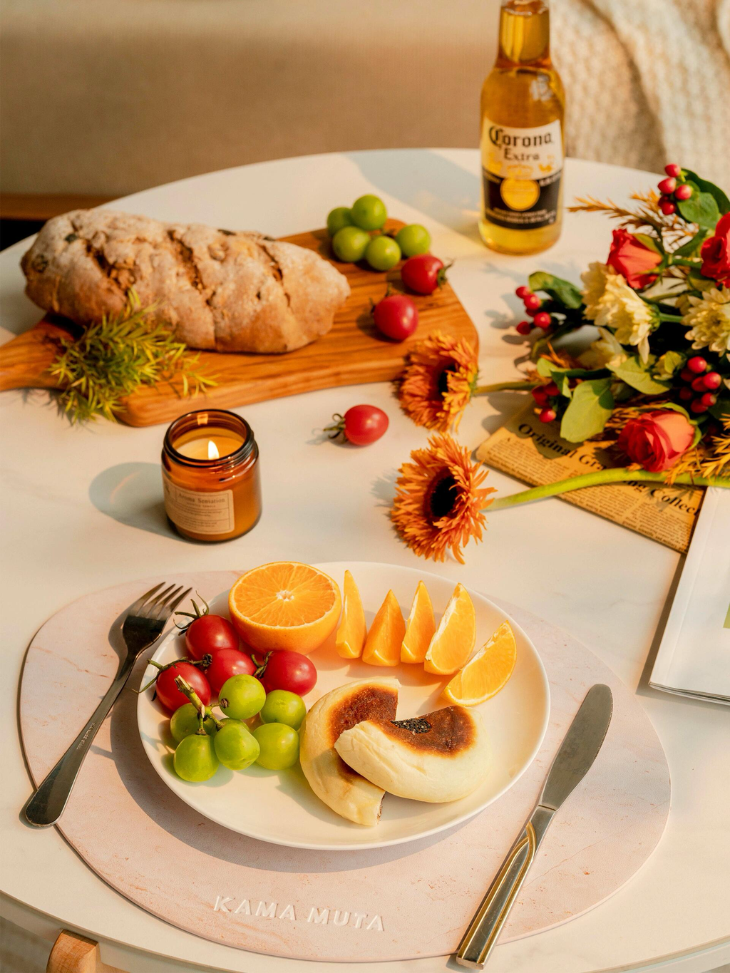 Large waterproof placemat protecting tabletop from spills, heat, and scratches during daily meals.
