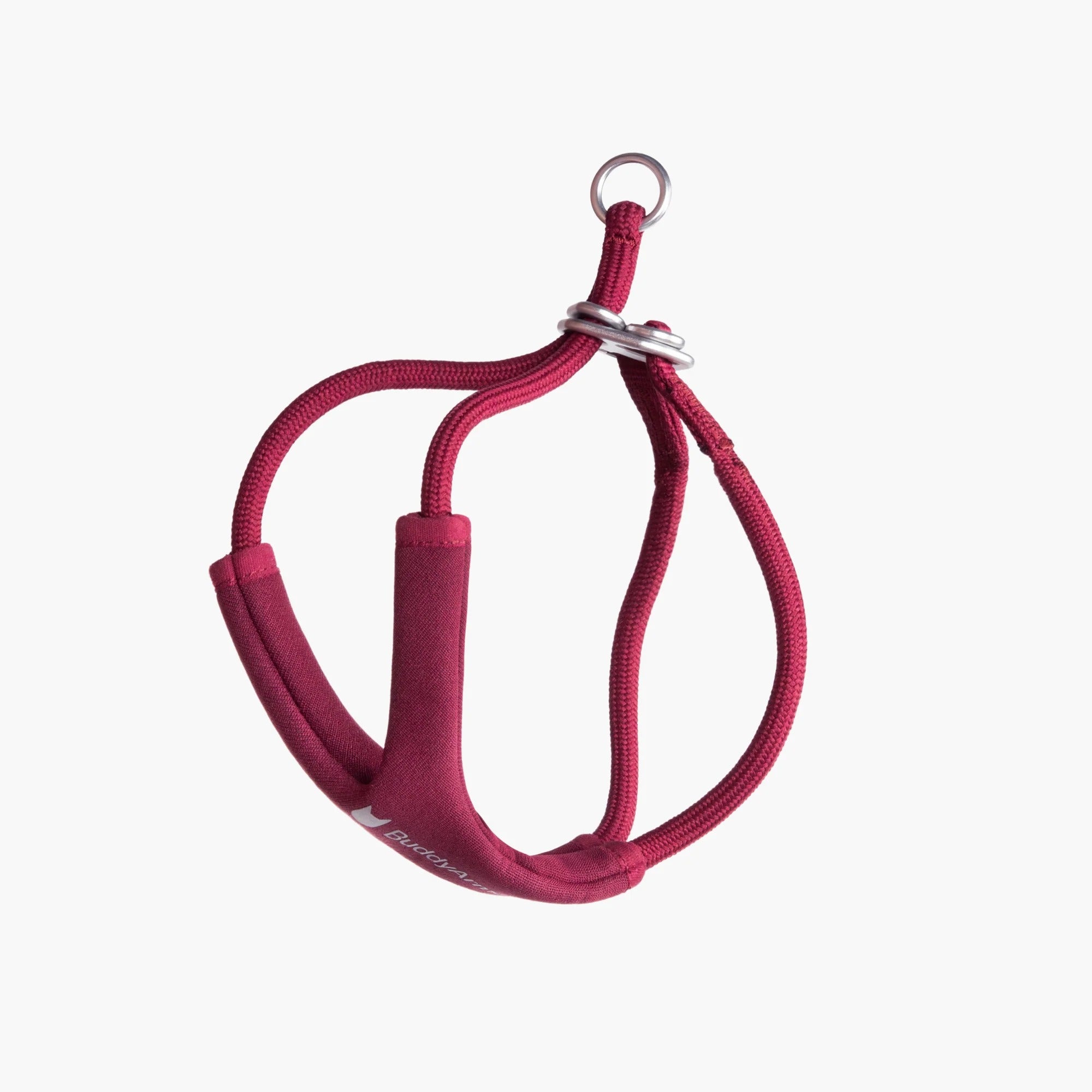 Red cat harness product displayed on white background
